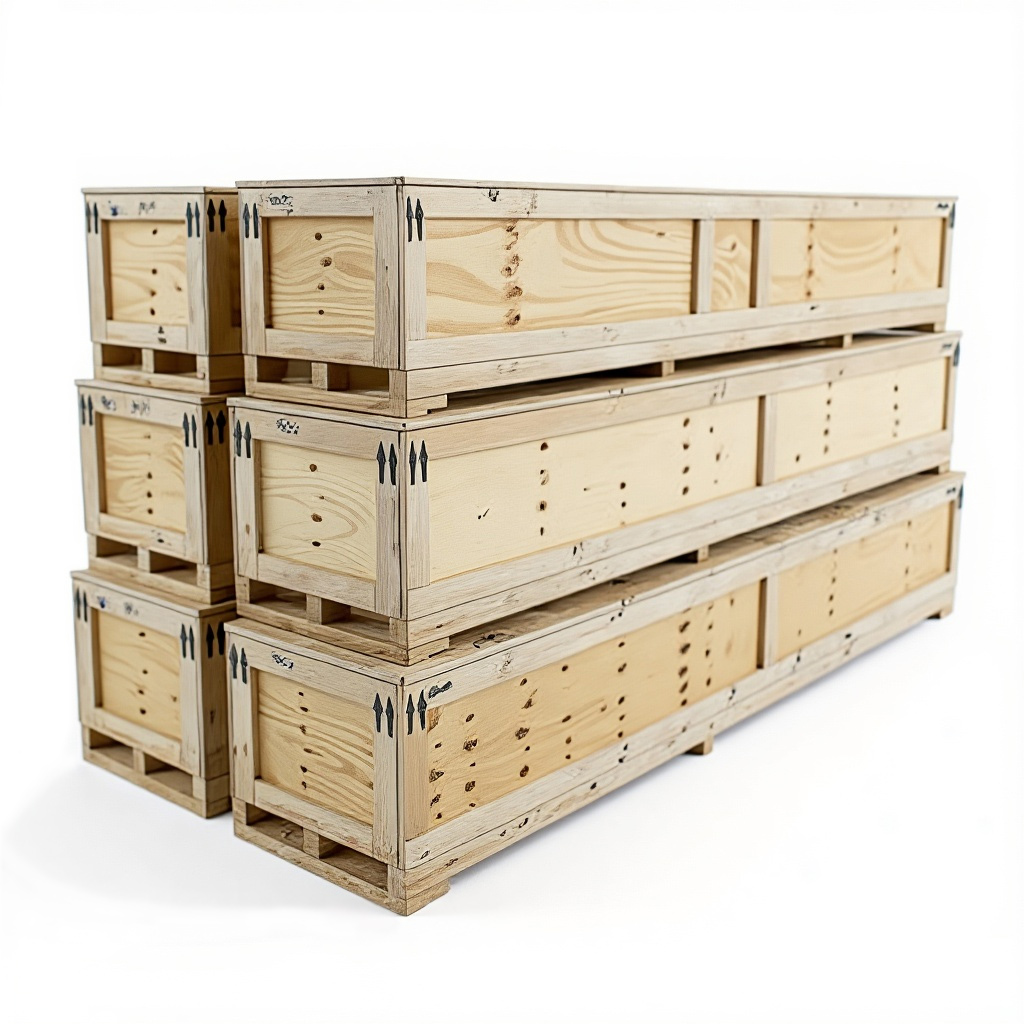 long wood shipping crates