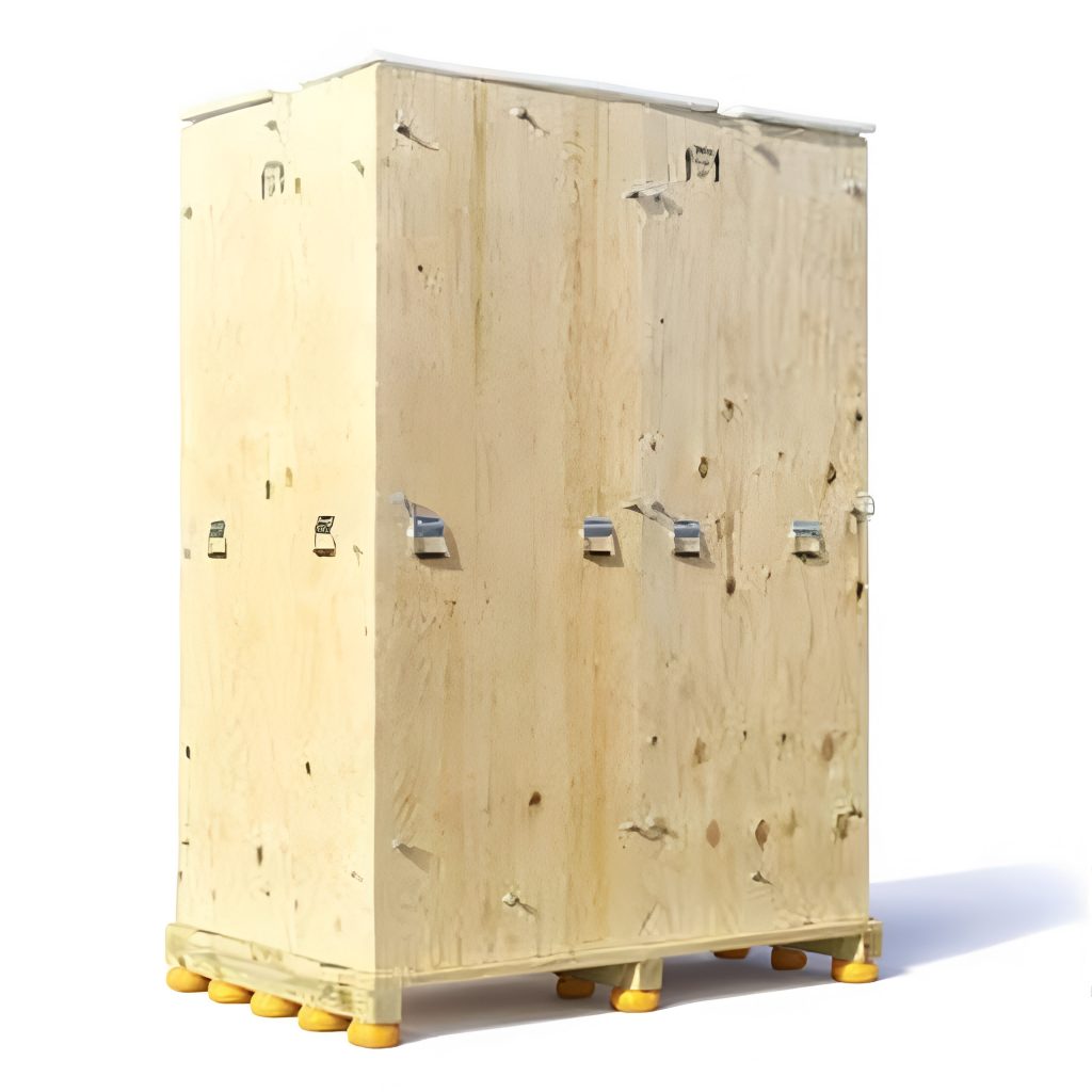 tall cargo wood shipping crates